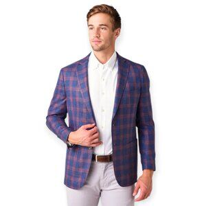 PETER MILLAR | XL/Reg | Crown Men's Classic Plaid Soft Jacket Sport Coat Blazer